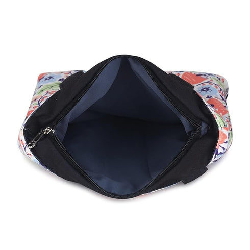 DANIOO Canvas Reusable Tote Bag With Zipper For Women and College Girls Multipurpose Washable Everyday Use/Shopping/Carry Bag Size- 14" length* 11" width (Inches) Pack Of 1 (Multi_1)