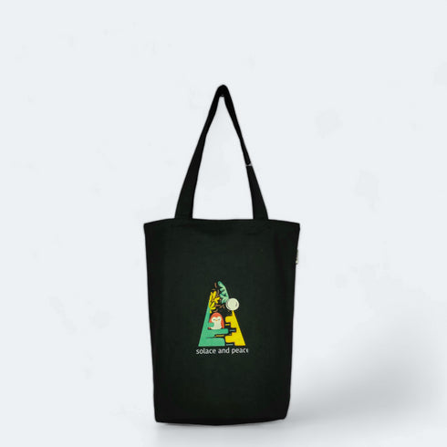 DANIOO Canvas Tote Bag for Women, Multipurpose Handbags for women with Zipper and Pocket for Travel, Shopping and College Tote Bag (Black) (Yellow Green)