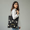 Canvas Tote Bags For Women and Girls with Zipper and Inner Pocket | College Tote Bag - DANIOO