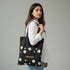 Canvas Tote Bags For Women and Girls with Zipper and Inner Pocket | College Tote Bag - DANIOO
