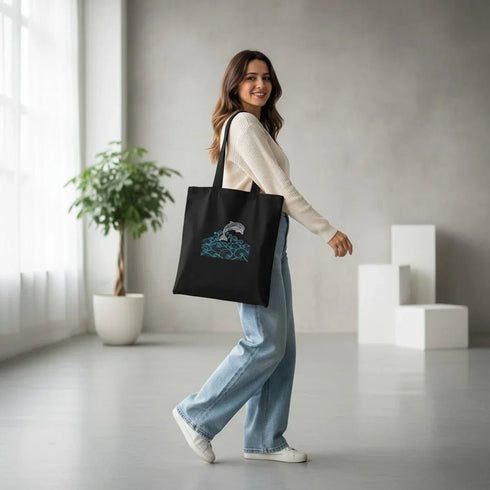 DANIOO Canvas Tote Bags For Women and Girls with Zipper and Inner Pocket | College Tote Bag For Women - DANIOO