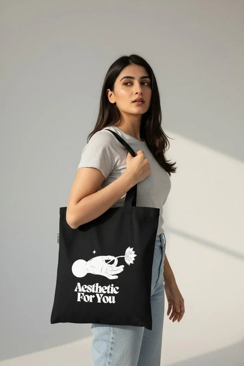 DANIOO Canvas Tote Bags For Women and Girls with Zipper and Inner Pocket | College Tote Bag For Women - DANIOO