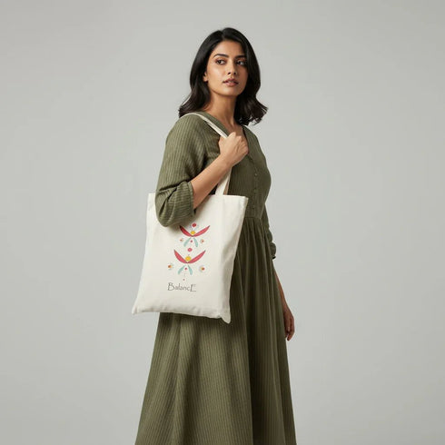 DANIOO Canvas Tote Bags For Women and Girls with Zipper and Inner Pocket | College Tote Bag For Women - DANIOO