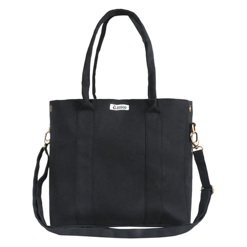 Women's Large Canvas Tote Bag | Shoulder Strap, Zipper Closure, Multiple Pockets - DANIOO