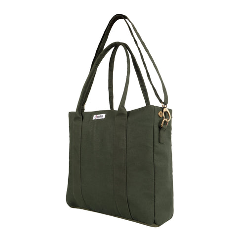 Women's Large Canvas Tote Bag | Shoulder Strap, Zipper Closure, Multiple Pockets - DANIOO