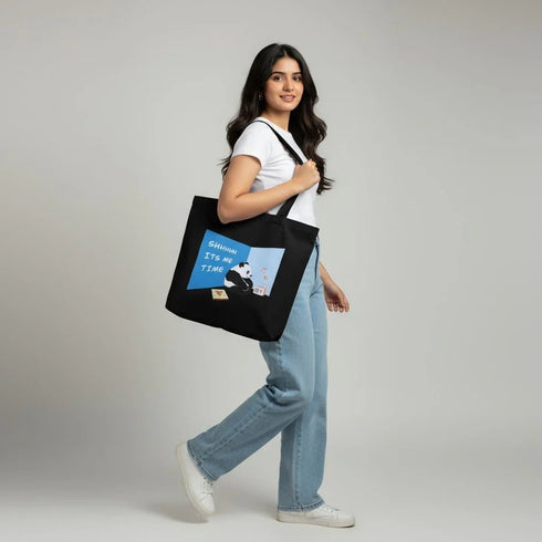 DANIOO Large Cotton Canvas Tote Bags for Women and Girls with Bottle Holder - DANIOO