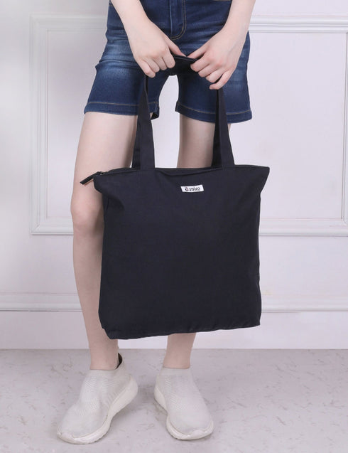 Large Canvas Tote Bags for Women & Girls with Zipper, 3 Pockets & Compartment, Everyday Daily use Travel, College, Office Shoulder Handbags (Copy) - DANIOO