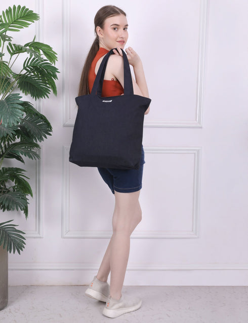 Large Canvas Tote Bags for Women & Girls with Zipper, 3 Pockets & Compartment, Everyday Daily use Travel, College, Office Shoulder Handbags (Copy) - DANIOO