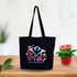 Large Cotton Canvas Tote Bags for Women and Girls with Bottle Holder - DANIOO