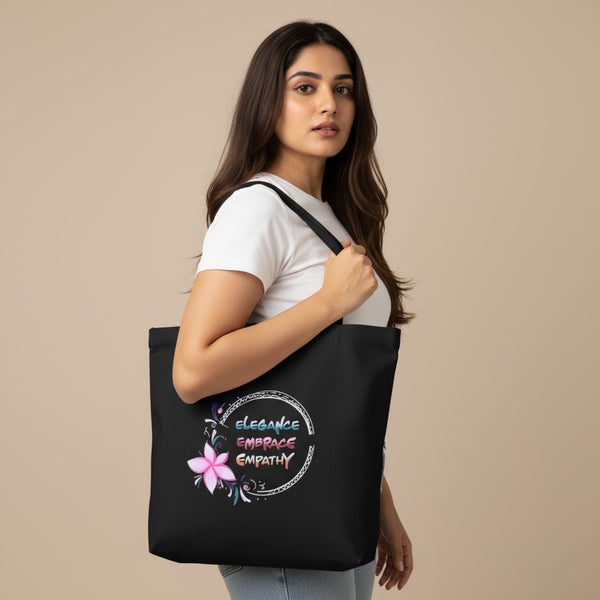 Large Cotton Canvas Tote Bags for Women and Girls with Bottle Holder Black College Tote Bags with Zipper & Inner Pocket Travel Beach Shopping Work Office Daily use Handbags