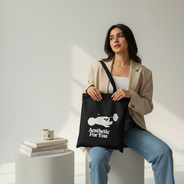 DANIOO Canvas Tote Bags For Women and Girls with Zipper and Inner Pocket | College Tote Bag For Women