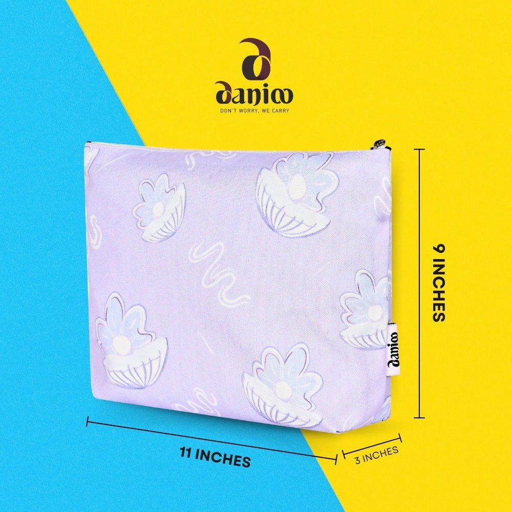 Canvas Makeup Pouch for Girls | Toiletry Bag | Cosmetic Bags for Storage | Travel Kit Bag - DANIOO