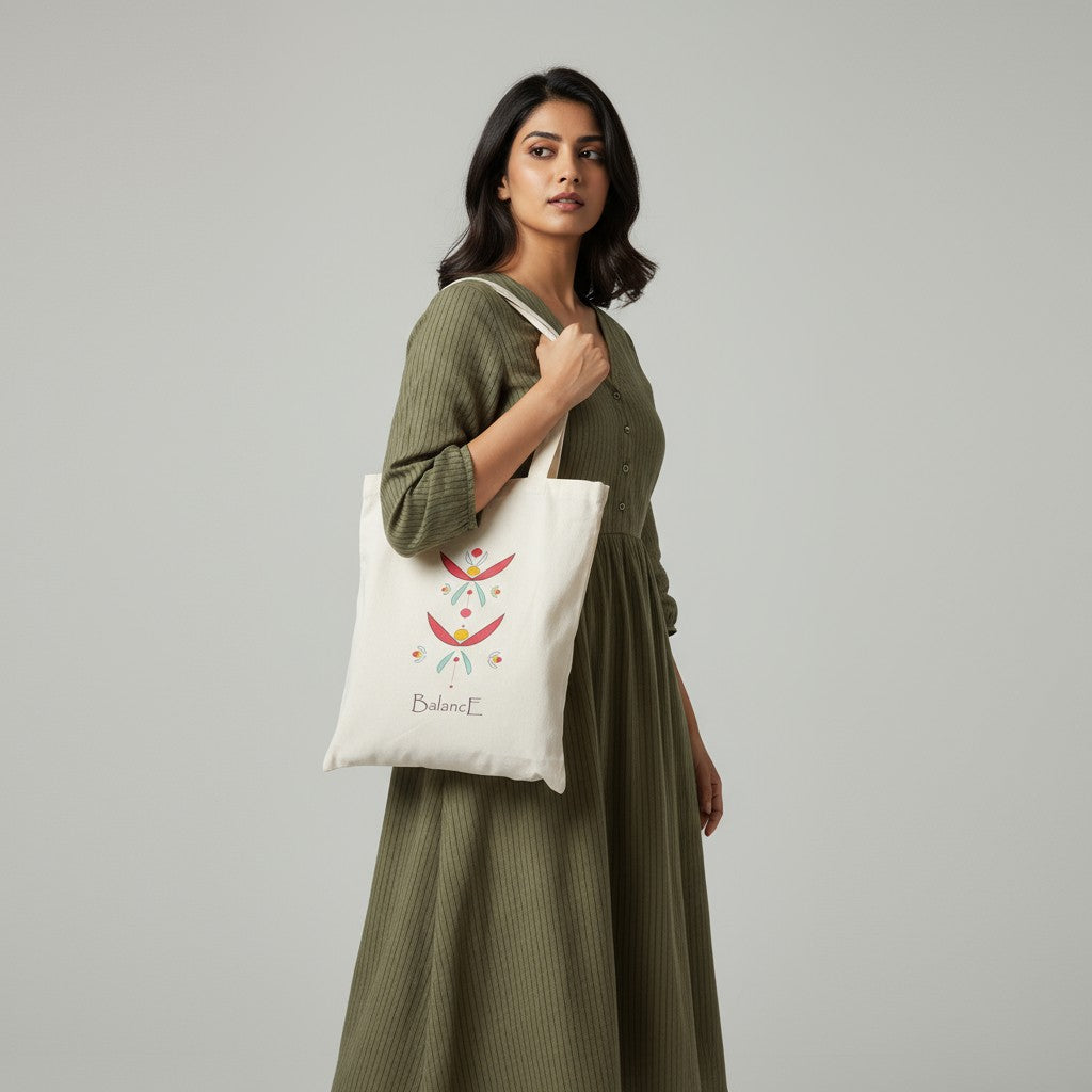 DANIOO Canvas Tote Bags For Women and Girls with Zipper and Inner Pocket | College Tote Bag For Women