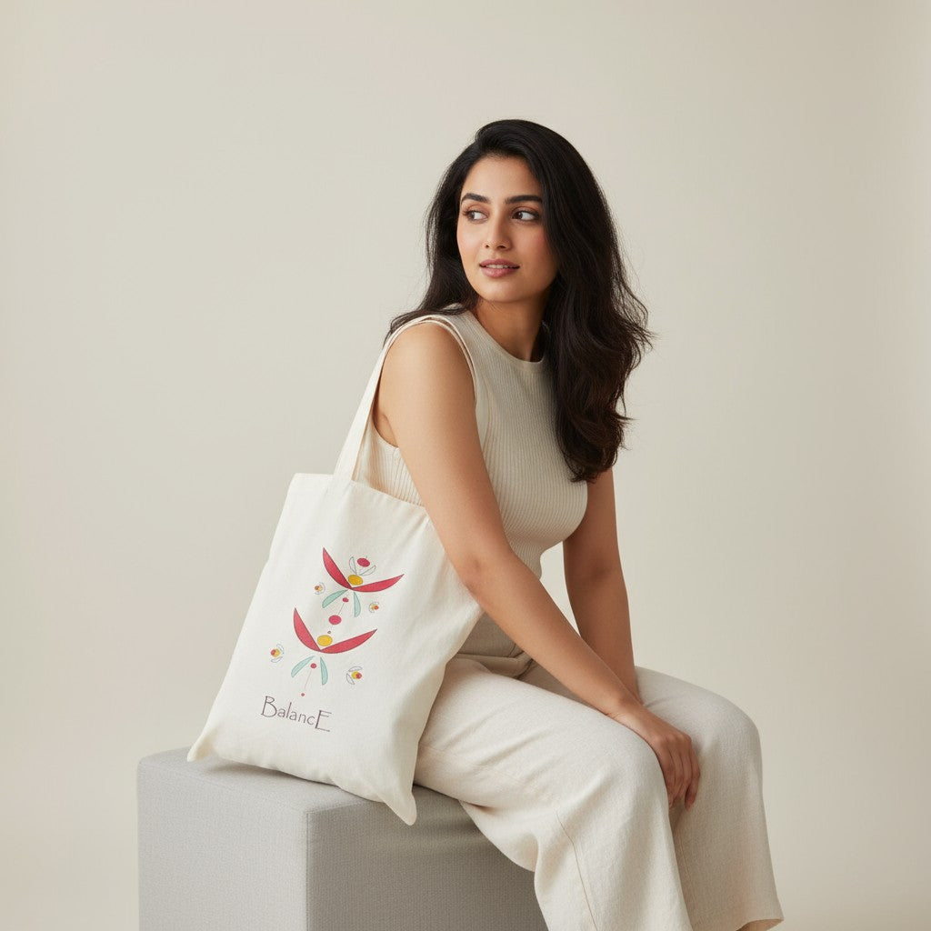 DANIOO Canvas Tote Bags For Women and Girls with Zipper and Inner Pocket | College Tote Bag For Women