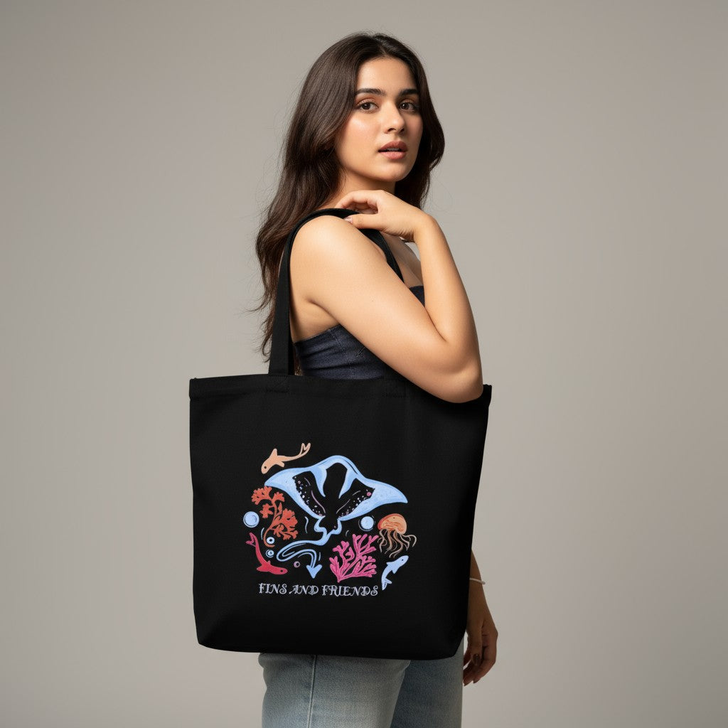 Large Cotton Canvas Tote Bags for Women and Girls with Bottle Holder Black College Tote Bags with Zipper & Inner Pocket Travel Beach Shopping Work Office Daily use Handbags