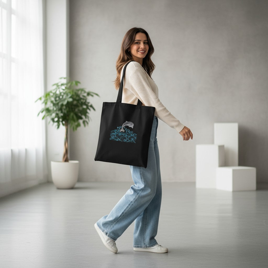 DANIOO Canvas Tote Bags For Women and Girls with Zipper and Inner Pocket | College Tote Bag For Women